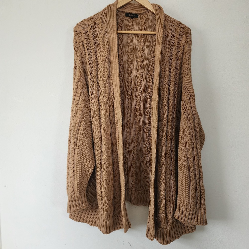 Quince XL Fisherman Crochet Sweater Brown